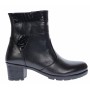 Marimea 36 Ghete dama din piele naturala cu fermoar, imblanite, Negru LMVS54N
